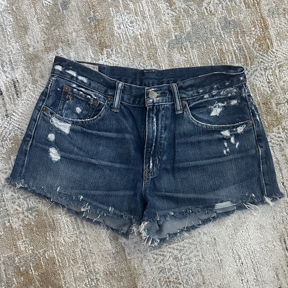 Polo by Ralph Lauren Blue Distressed Jean Shorts